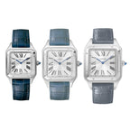 Santos-Dumont | 27mm, Stainless Steel, Alligator Leather, Silver Dial
