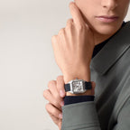 Santos-Dumont | 27mm, Stainless Steel, Alligator Leather, Silver Dial