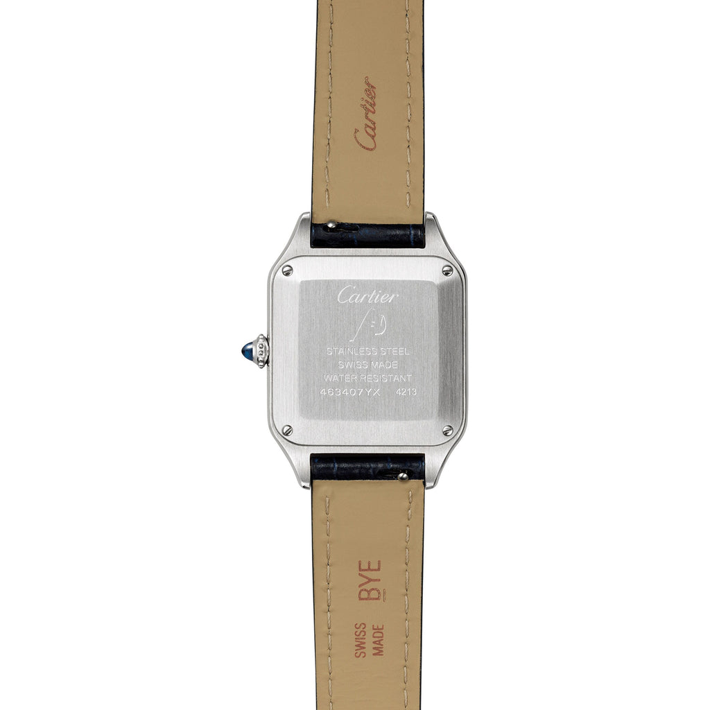 Santos-Dumont | 27mm, Stainless Steel, Alligator Leather, Silver Dial