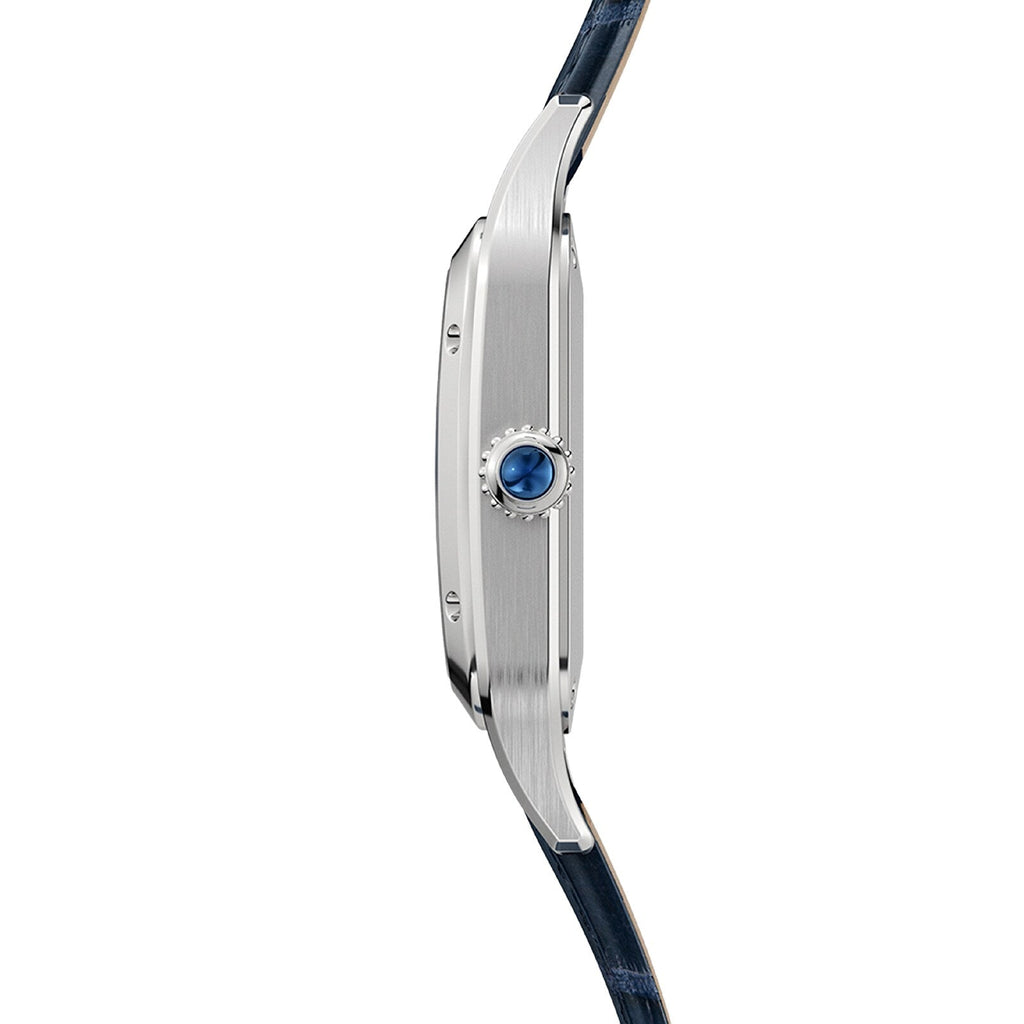 Santos-Dumont | 27mm, Stainless Steel, Alligator Leather, Silver Dial
