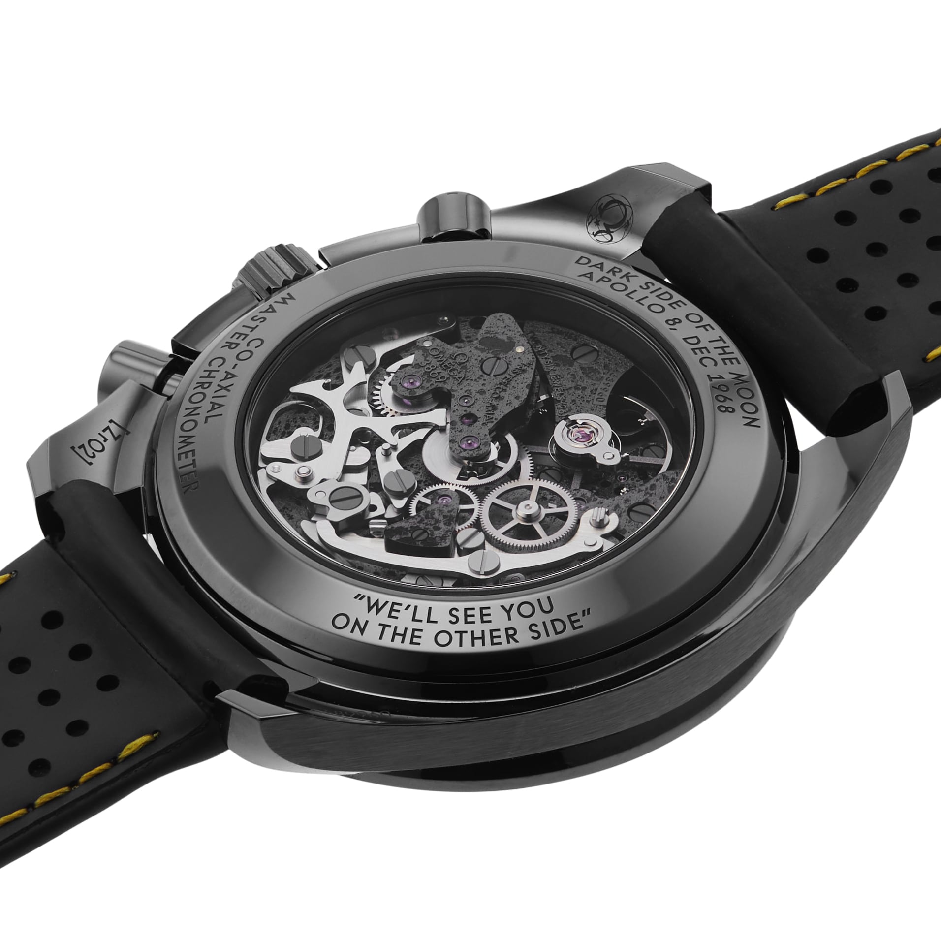 Speedmaster Moonwatch Apollo 8 Dark Side Of The Moon | 44mm, Rubber, Black Dial