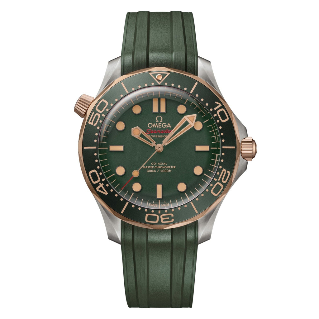 Seamaster Diver 300M | 42mm, Green Rubber Strap, Green Dial