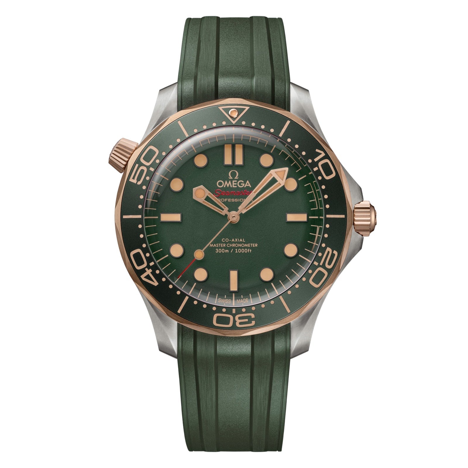 Seamaster Diver 300M | 42mm, Green Rubber Strap, Green Dial