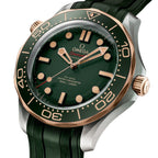 Seamaster Diver 300M | 42mm, Green Rubber Strap, Green Dial