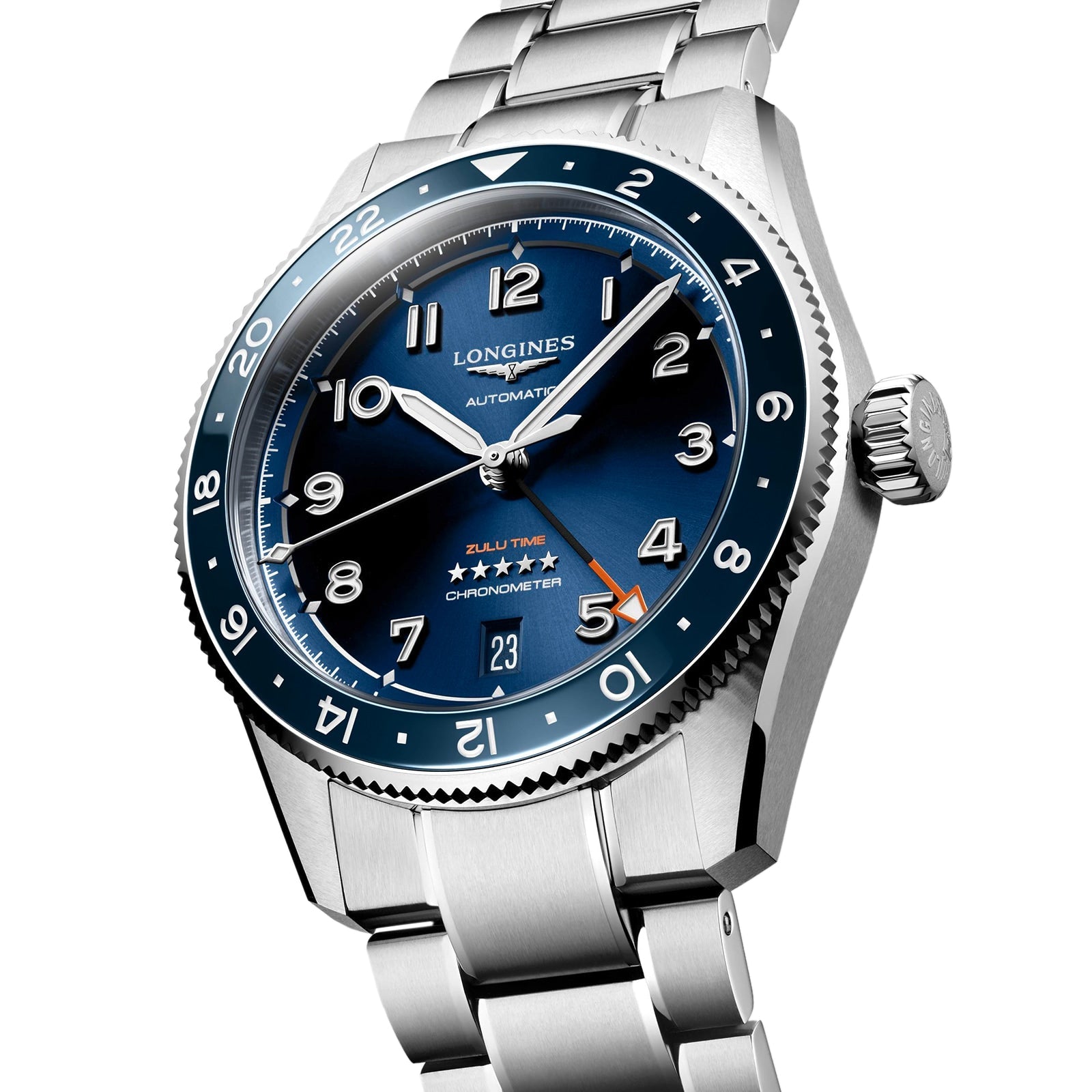 Spirit Zulu Time | 39mm, Stainless Steel, Blue Dial