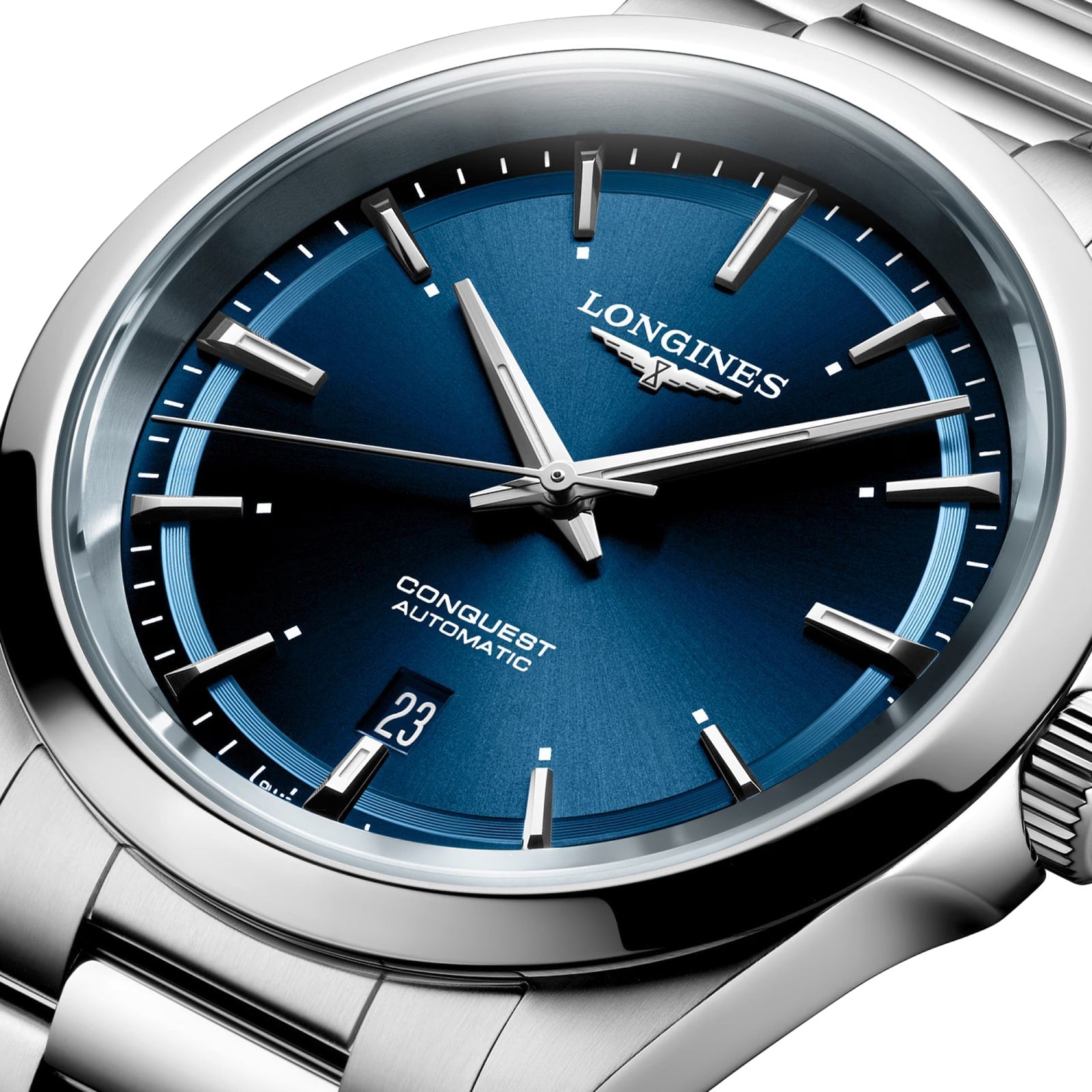 Conquest | 41mm, Stainless Steel, Blue Dial