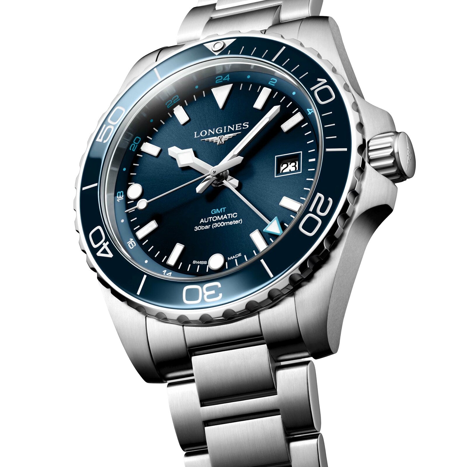 HydroConquest | 43mm, Stainless Steel, Blue Dial