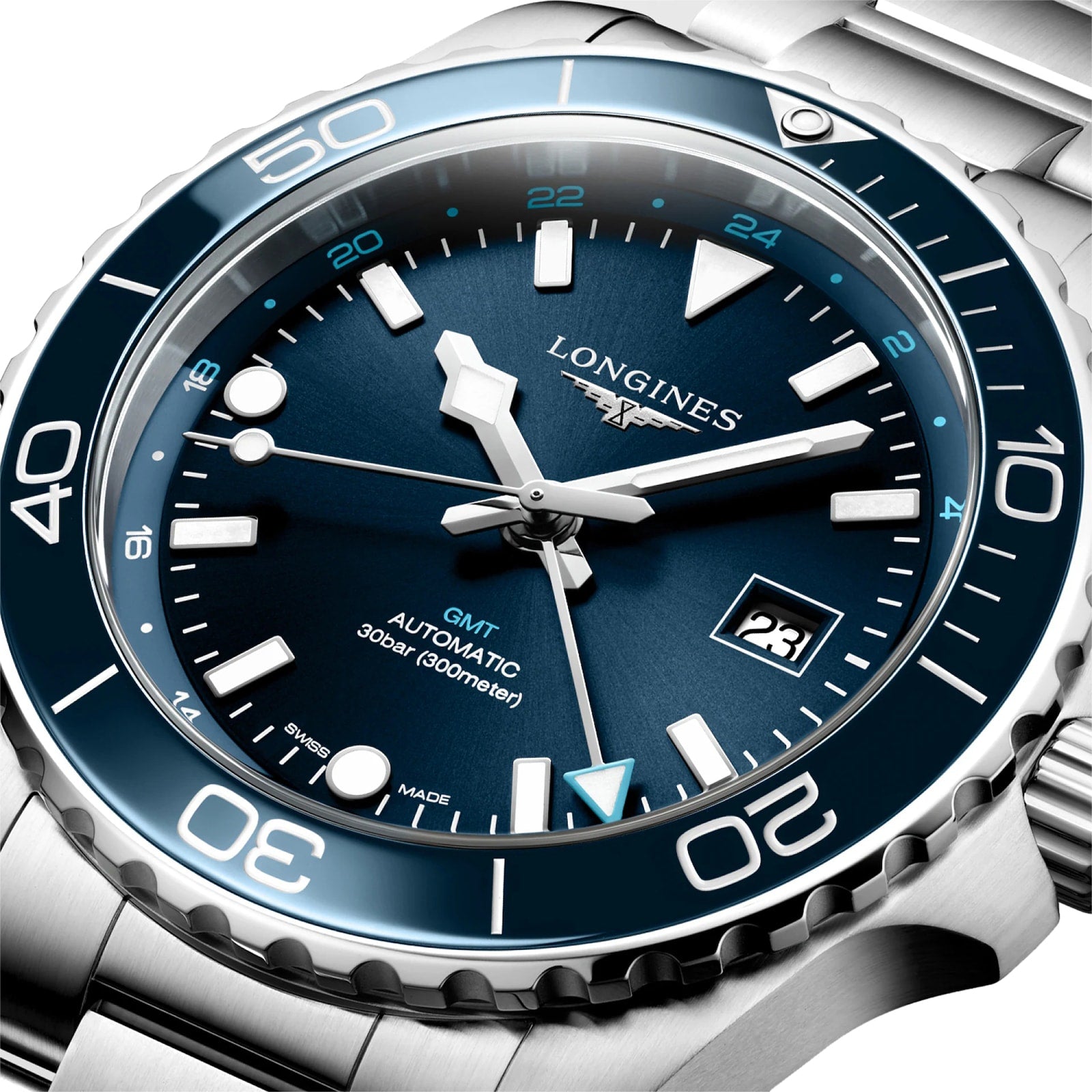 HydroConquest | 43mm, Stainless Steel, Blue Dial