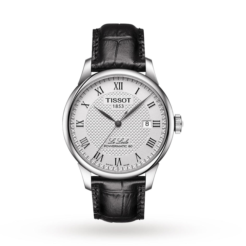 Le Locle Powermatic 80 | 39mm, Leather, Silver Dial