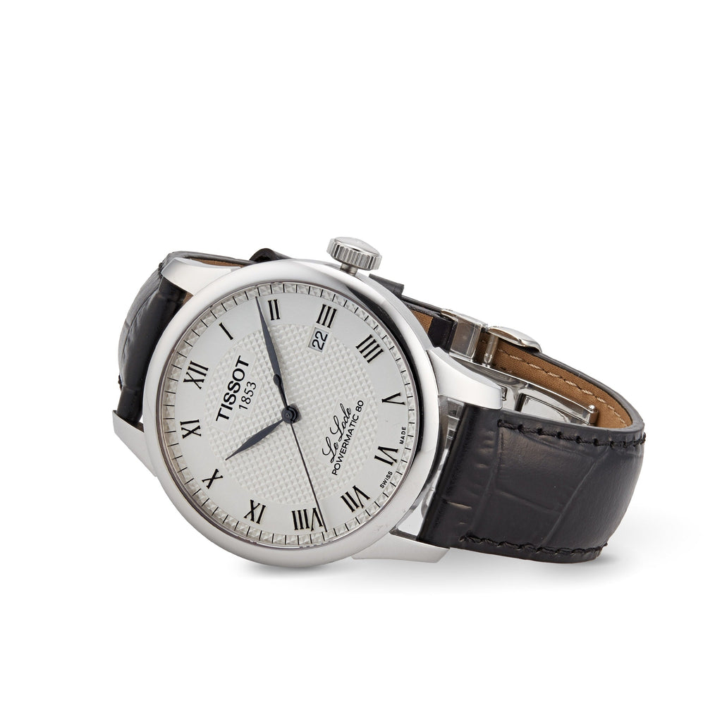 Le Locle Powermatic 80 | 39mm, Leather, Silver Dial