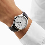 Le Locle Powermatic 80 | 39mm, Leather, Silver Dial