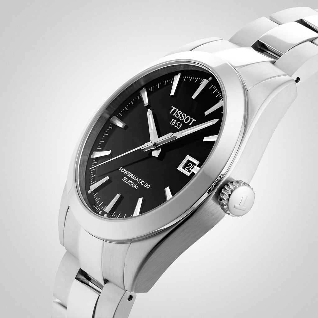 Gentleman Powermatic 80 Silicium | 40mm, Stainless Steel, Black Dial