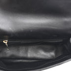 Lambskin Quilted Small Easy Carry Flap Black