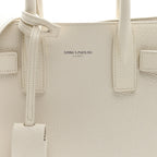 Grained Calfskin Nano Sac de Jour Dove White