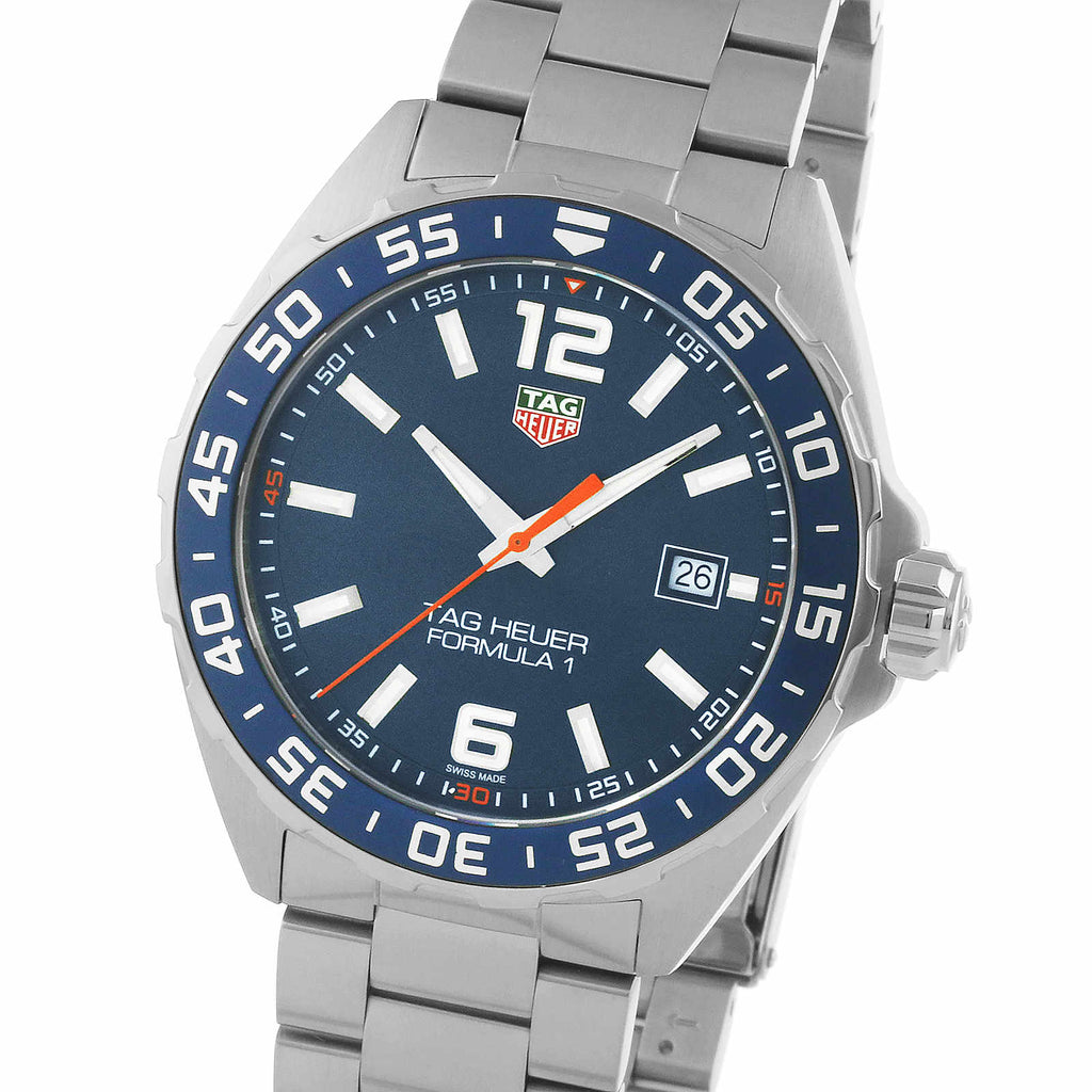 Formula 1 Date | 43mm, Stainless Steel, Blue Dial