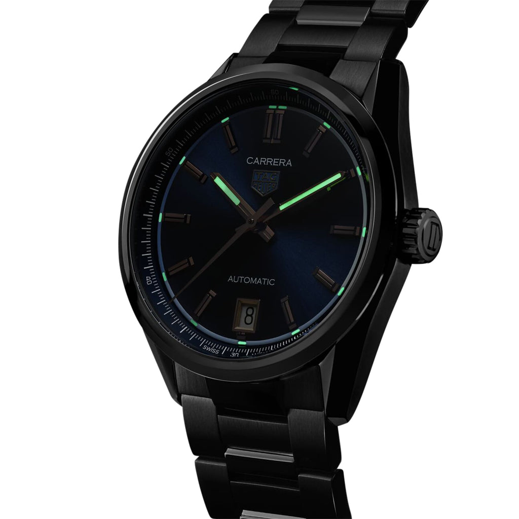 Carrera Date | 36mm, Stainless Steel, Blue Dial
