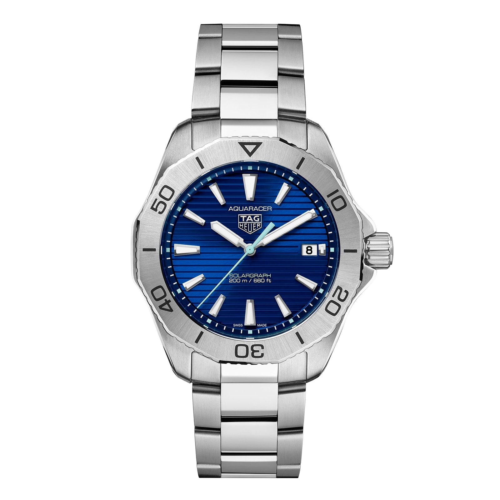 Aquaracer 200 Professional Solargraph | 40mm, Stainless Steel, Blue Dial