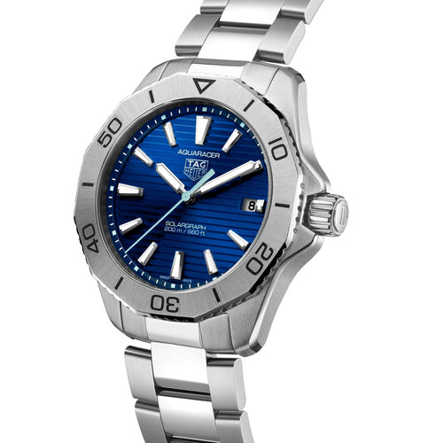 Aquaracer 200 Professional Solargraph | 40mm, Stainless Steel, Blue Dial