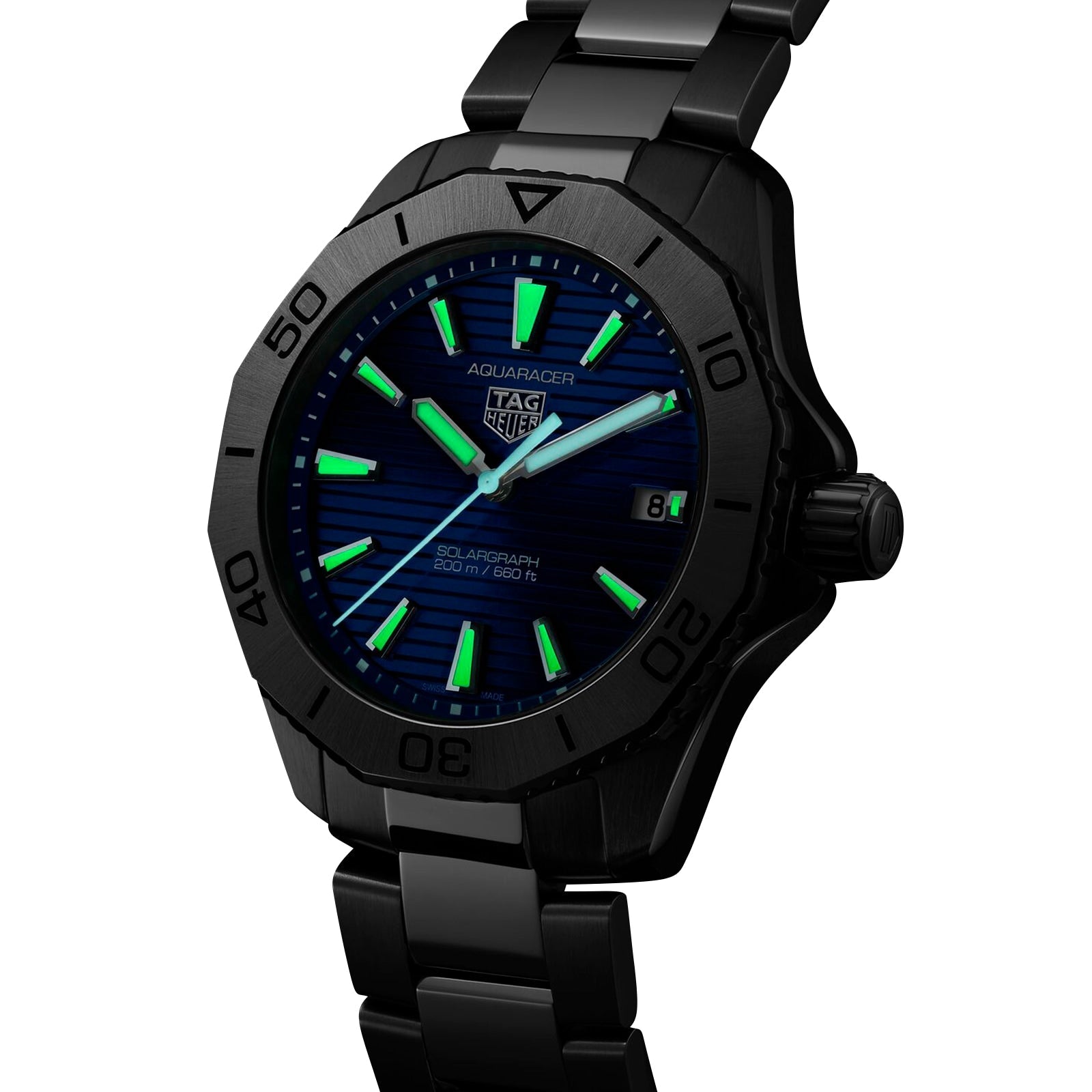 Aquaracer 200 Professional Solargraph | 40mm, Stainless Steel, Blue Dial