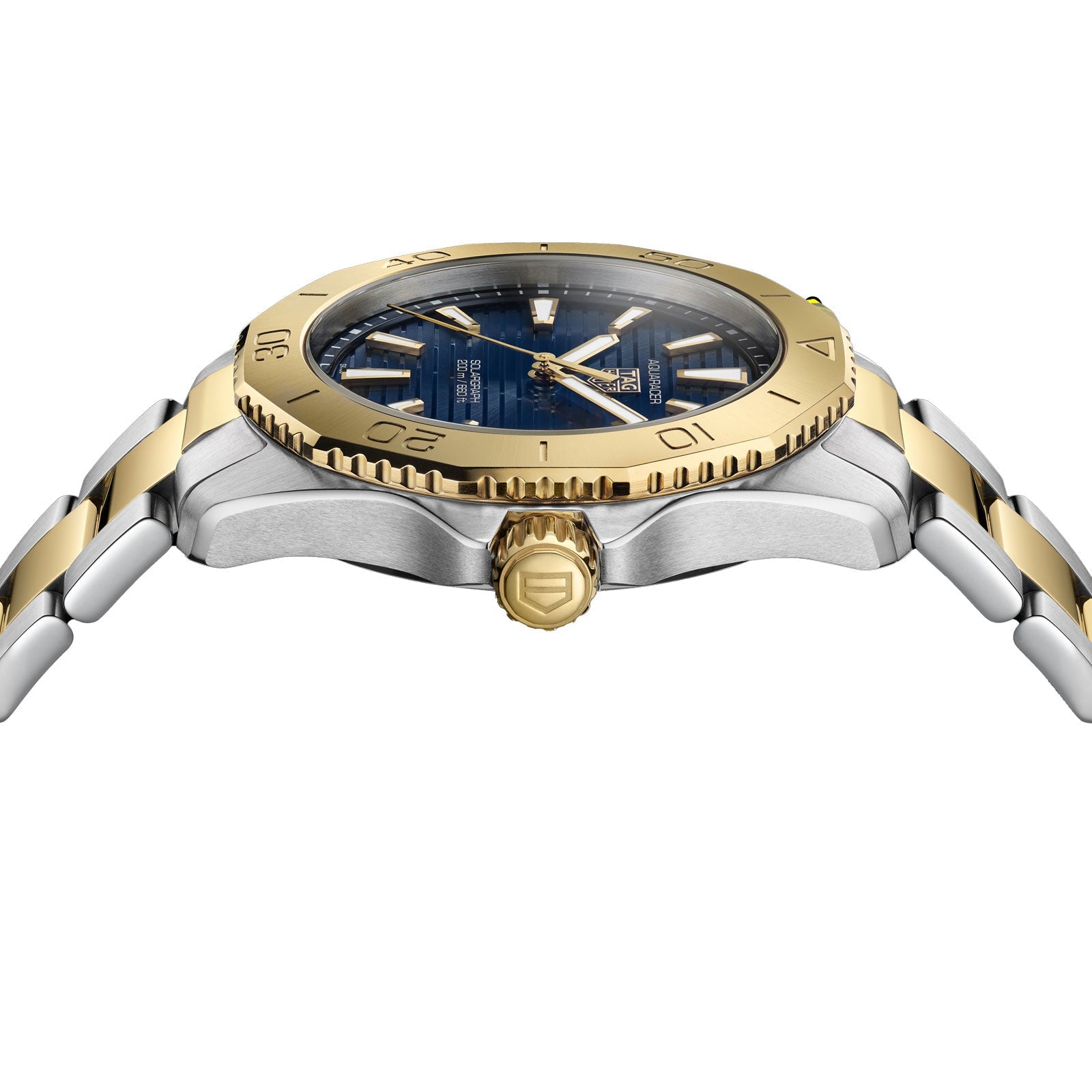 Aquaracer Professional 200 Solargraph | 40mm, Two-Tone Stainless Steel & PVD Yellow Gold, Blue Dial