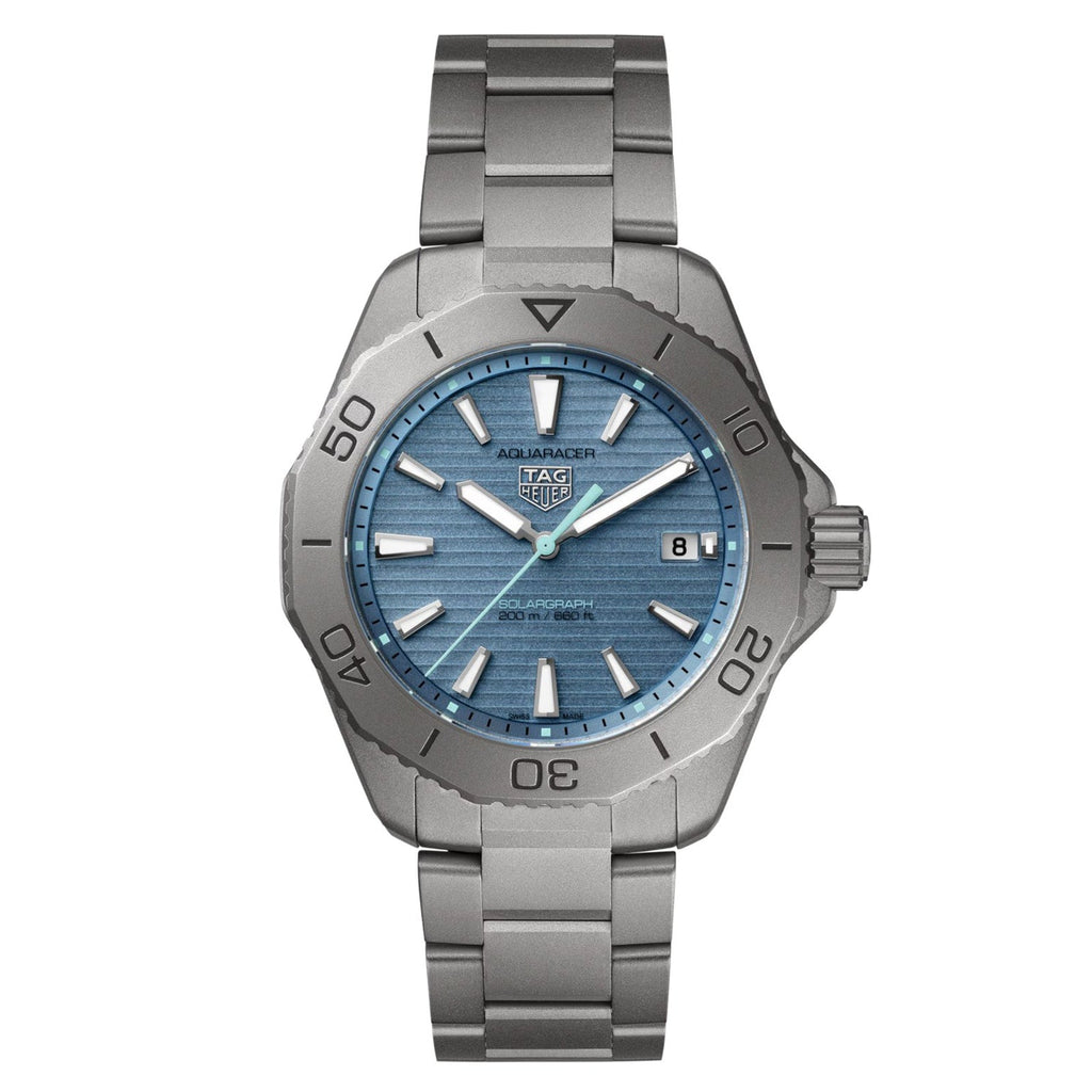 Aquaracer Professional 200 Solargraph | 40mm, Titanium, Blue Dial