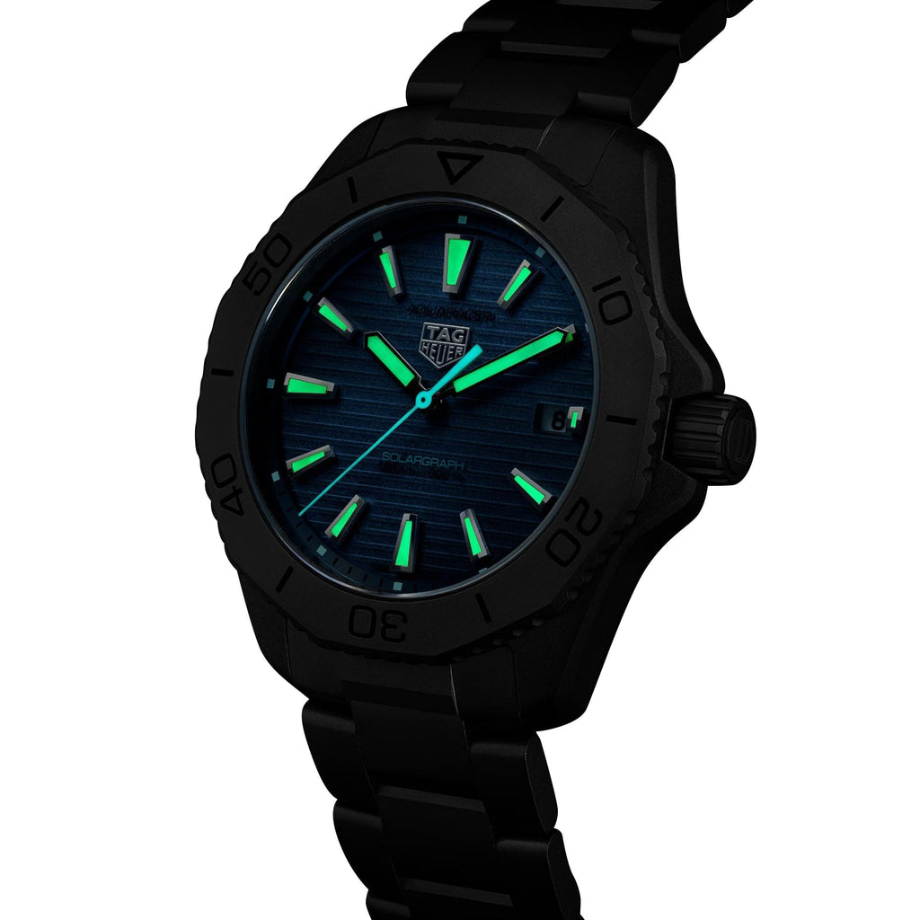 Aquaracer Professional 200 Solargraph | 40mm, Titanium, Blue Dial