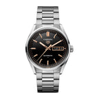 Carrera Day-Date | 41mm, Stainless Steel, Black & Rose Gold Dial