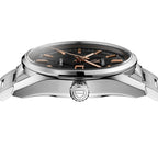 Carrera Day-Date | 41mm, Stainless Steel, Black & Rose Gold Dial