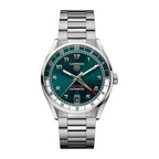 Carrera Date Twin-Time | 41mm, Stainless Steel, Green Dial