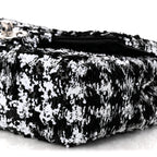 Sequin Houndstooth Small Flap Black White