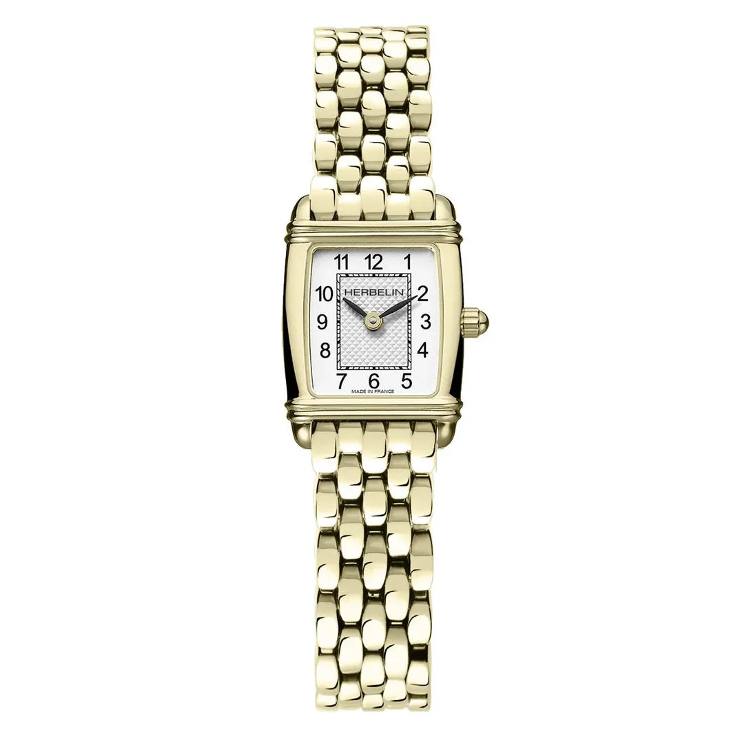 Herbelin Art Deco Tonneau Gold Ladies Watch