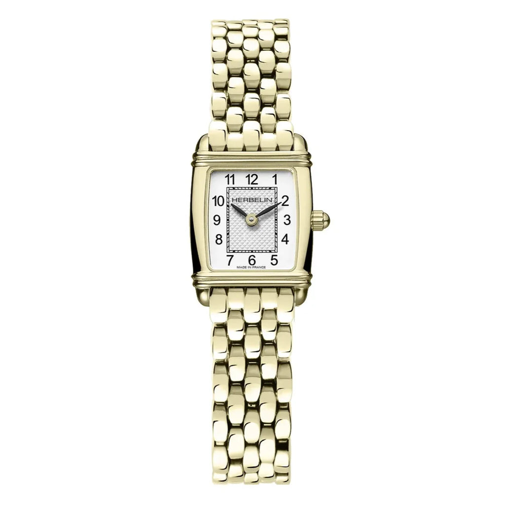 Herbelin Ladies Art Deco Tonneau Gold Watch