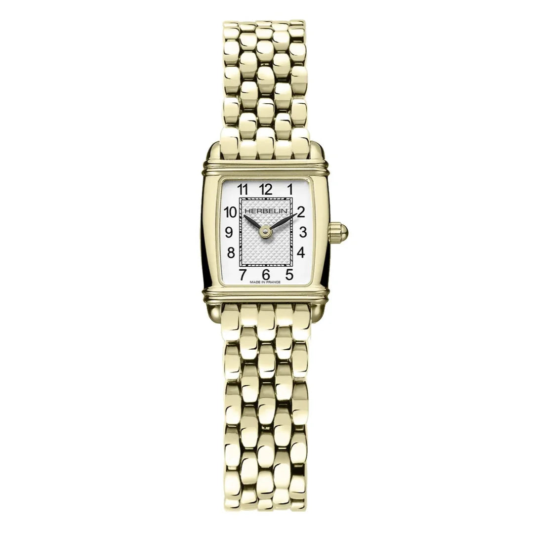 Herbelin Ladies Art Deco Tonneau Gold Watch