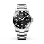 HydroConquest | 41mm, Stainless Steel, Black Dial