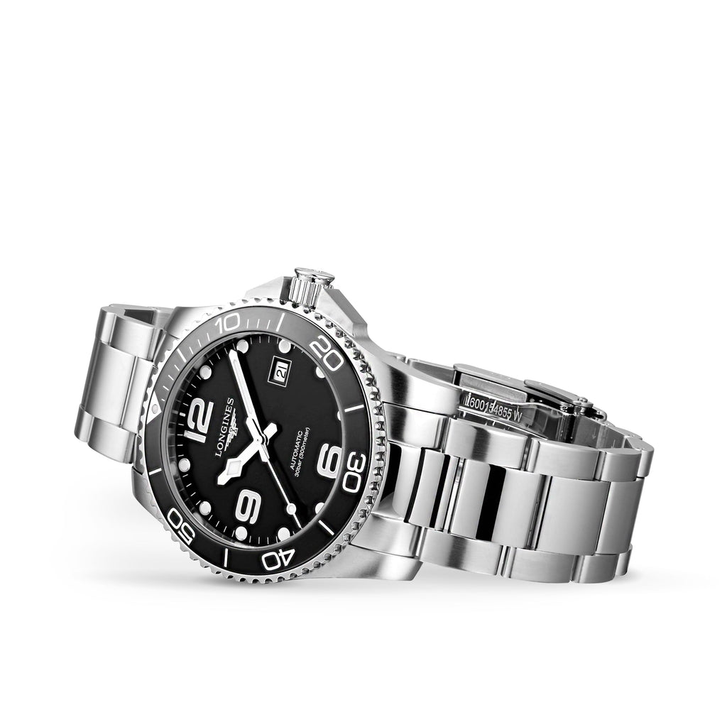 HydroConquest | 41mm, Stainless Steel, Black Dial