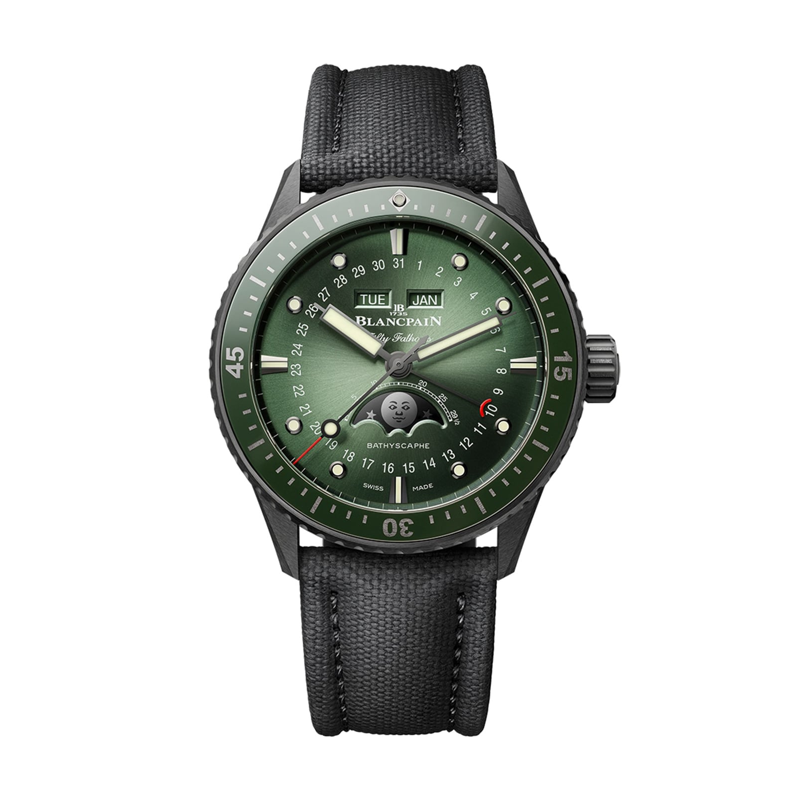 Fifty Fathoms Bathyscaphe Quantième Complet Phases de Lune
