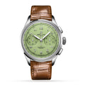 Premier B09 Chronograph 40 | 40mm, Alligator Leather, Green Dial