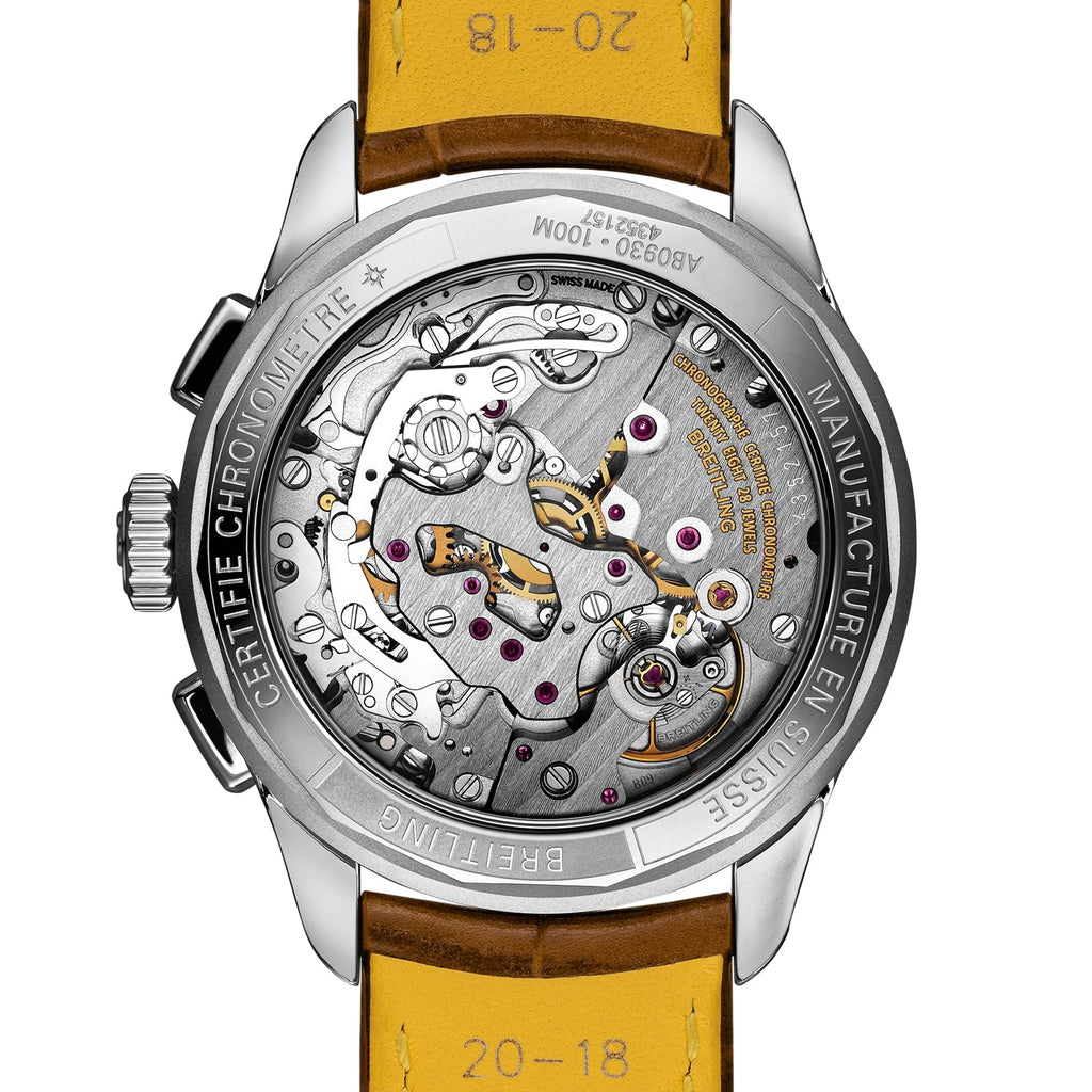Premier B09 Chronograph 40 | 40mm, Alligator Leather, Green Dial