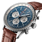 Navitimer B01 Chronograph 46 | 46mm, Alligator Leather, Blue Dial