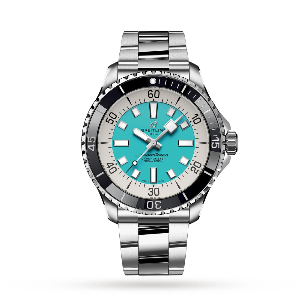 Superocean Automatic 44 | 44mm, Stainless Steel, Turquoise Dial