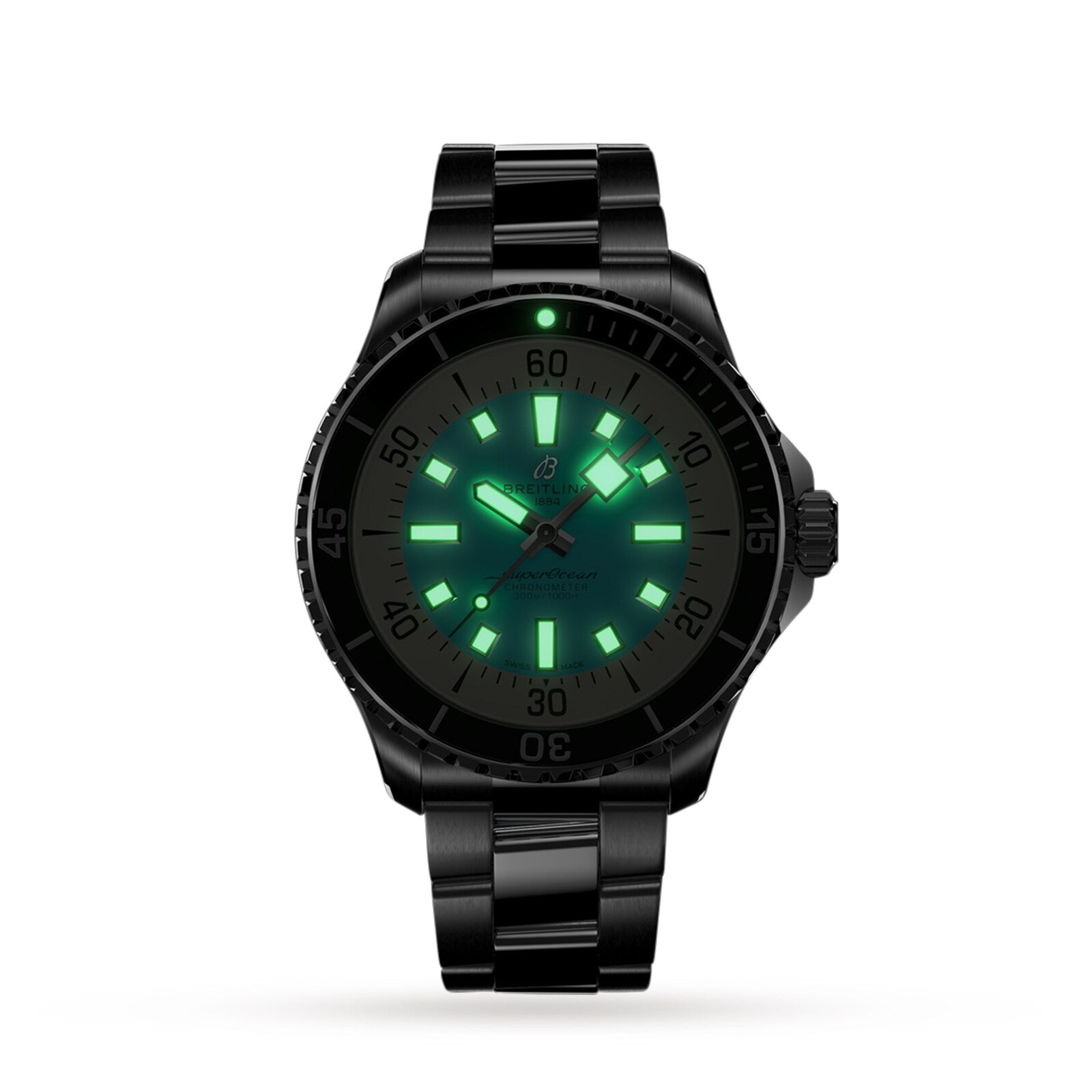 Superocean Automatic 44 | 44mm, Stainless Steel, Turquoise Dial