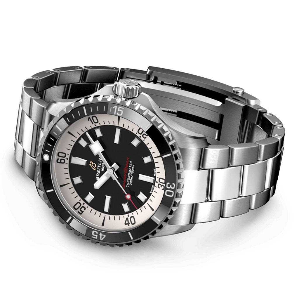 Superocean Automatic 42 | 42mm, Stainless Steel, Black Dial, Black Bezel