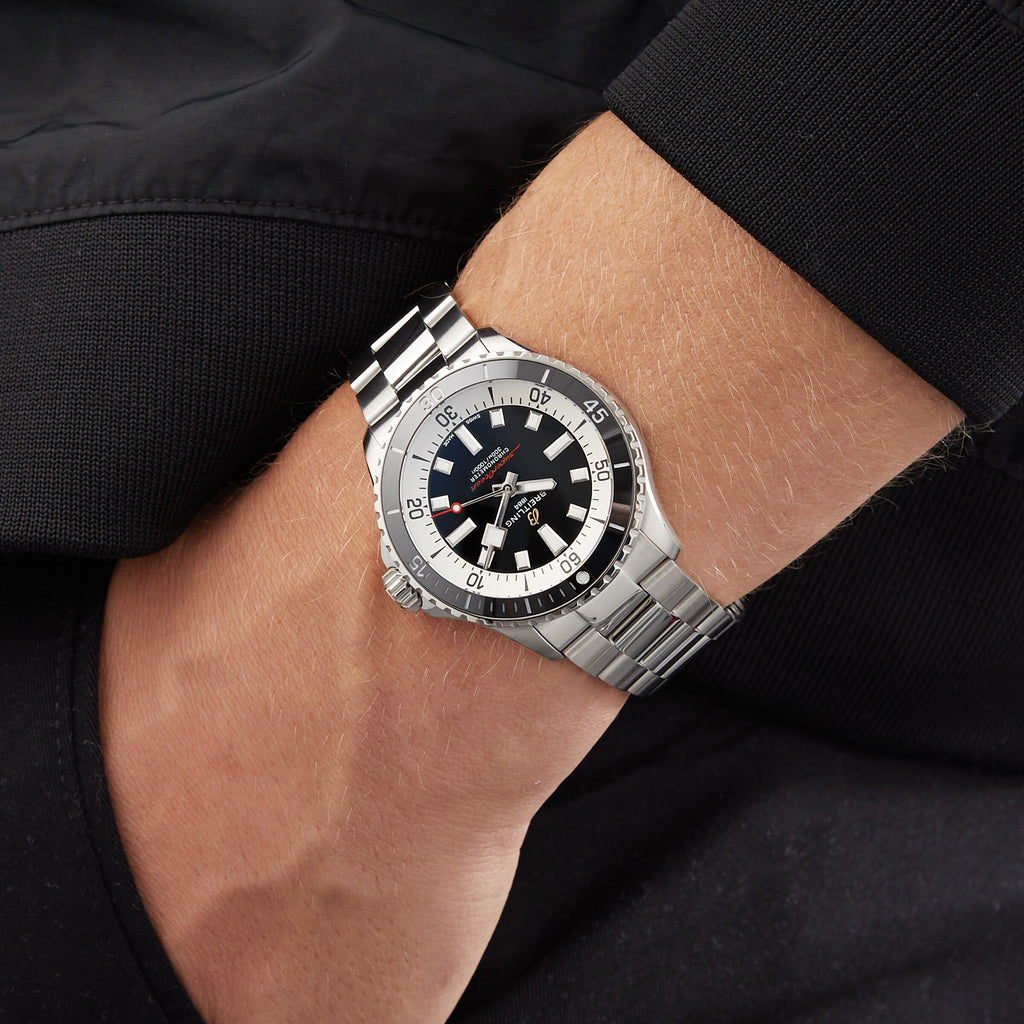 Superocean Automatic 42 | 42mm, Stainless Steel, Black Dial, Black Bezel