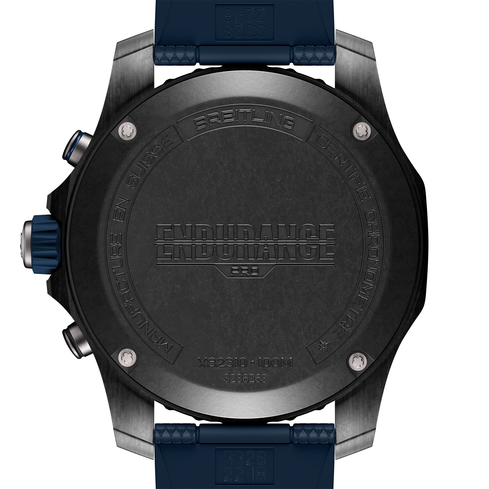 Endurance Pro 44 | 44mm, Blue Rubber, Black Dial