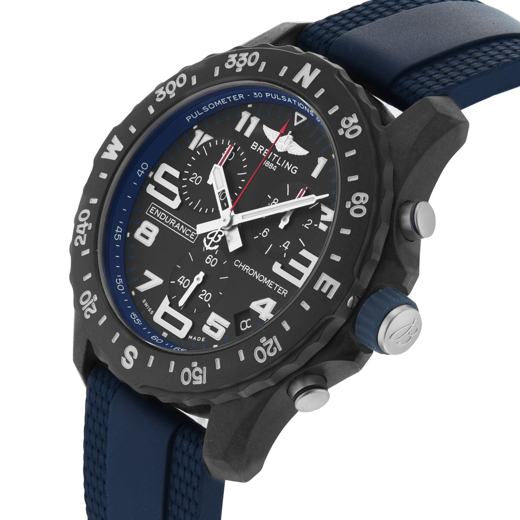 Endurance Pro 44 | 44mm, Blue Rubber, Black Dial