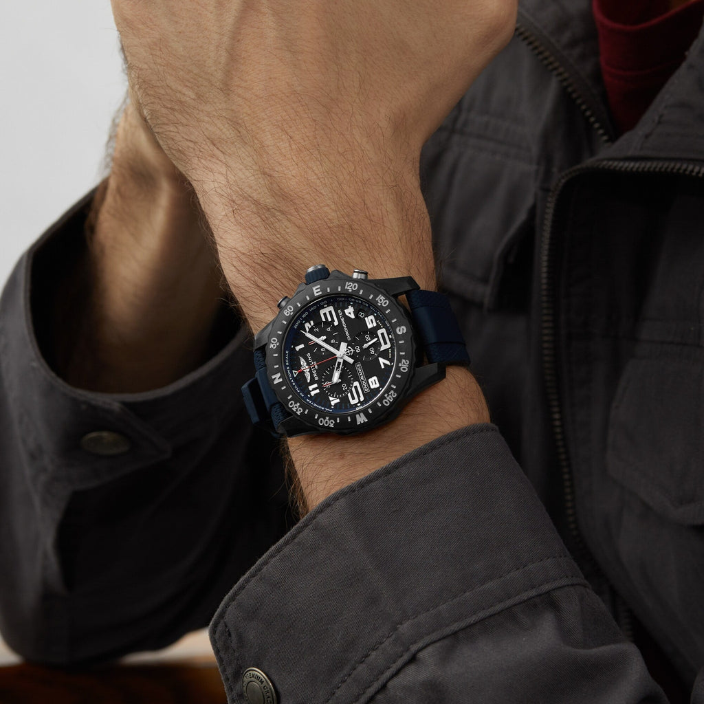 Endurance Pro 44 | 44mm, Blue Rubber, Black Dial