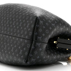 Calfskin Nanogram Embossed Clutch Black