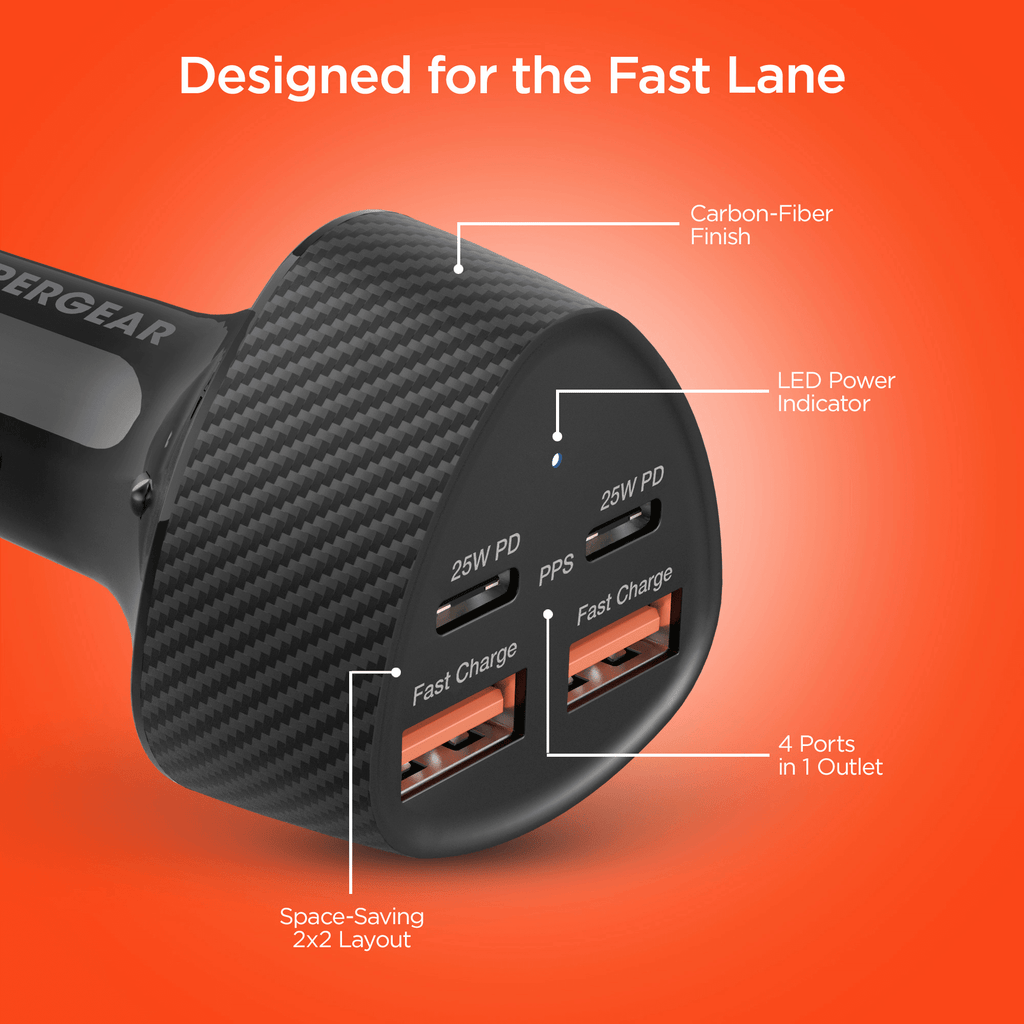 Speedboost Quad PD Car Charger