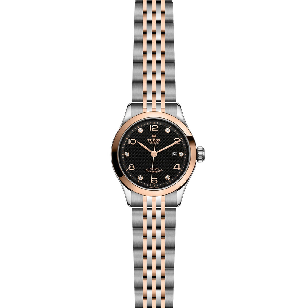 1926 | 28mm, Two-Tone Stainless Steel & 18K Rose Gold, Black Dial
