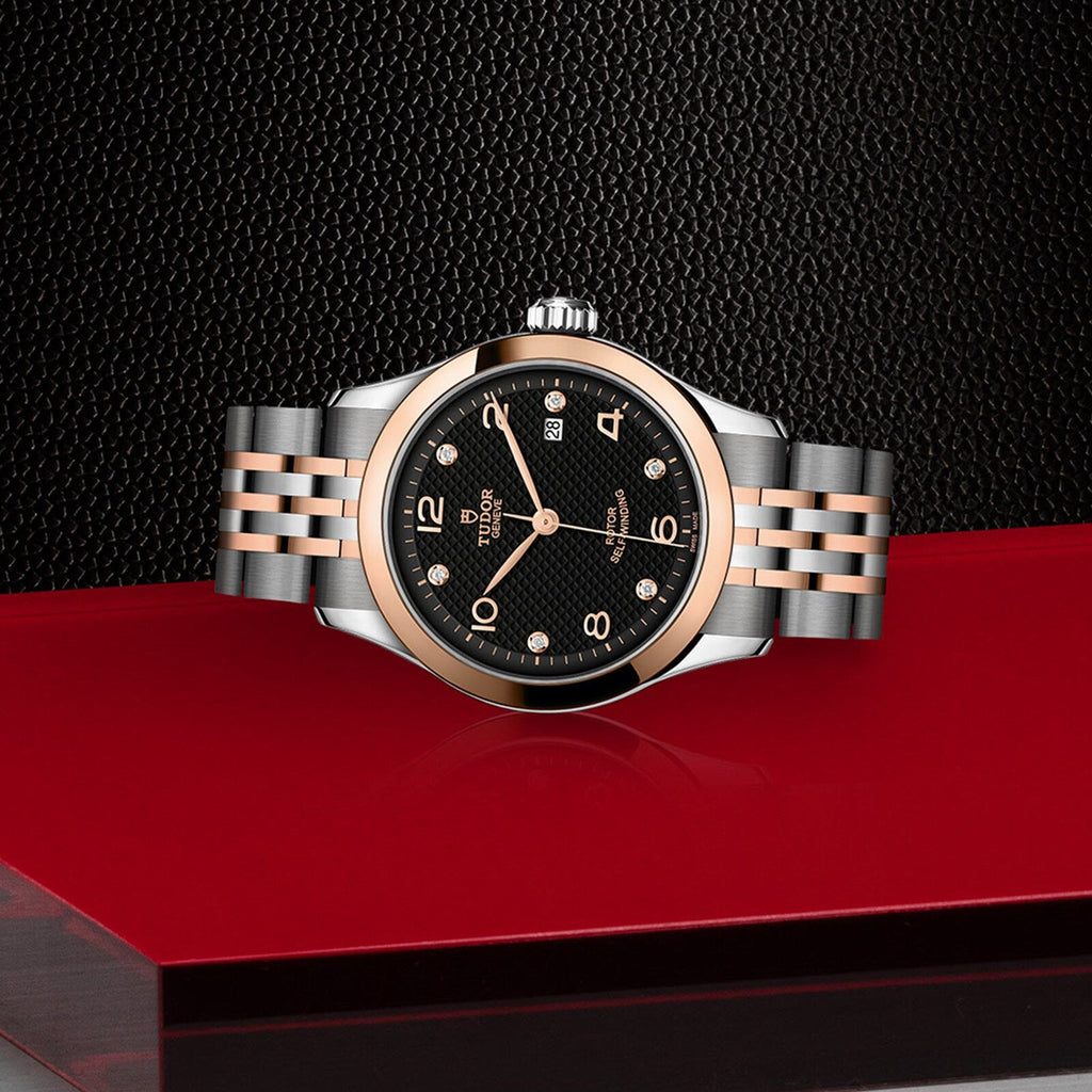 1926 | 28mm, Two-Tone Stainless Steel & 18K Rose Gold, Black Dial